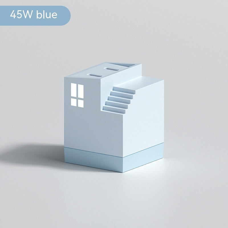 Dual Port Fast Charging Head Type C Charger Dual Power Adapter Wall Charger Box