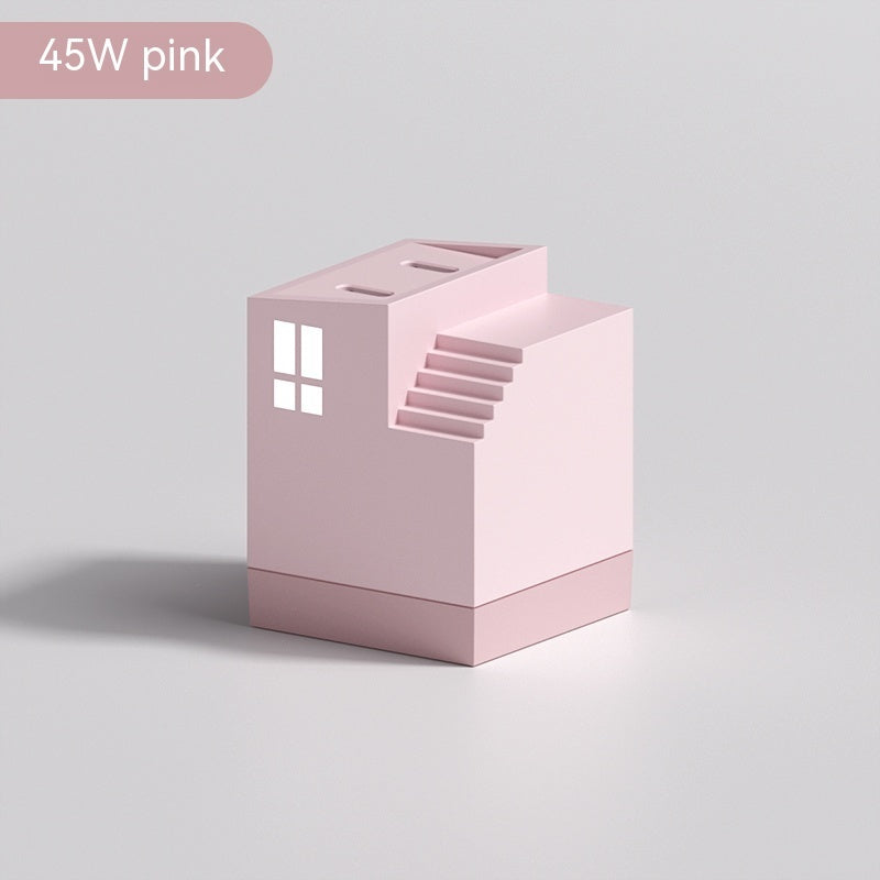 Dual Port Fast Charging Head Type C Charger Dual Power Adapter Wall Charger Box