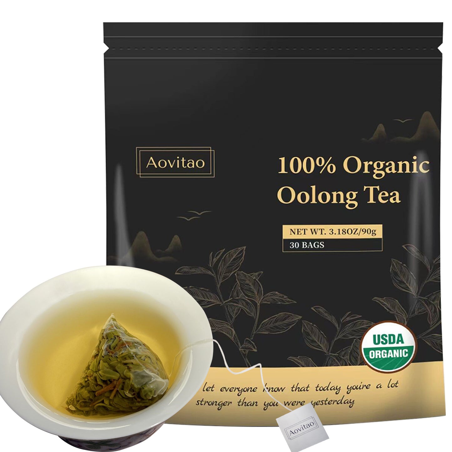 Detox Cleanse Tea Natural Herbal Tea Bags Oolong Leaf For Lung Cleanse Congestion Relief Herbal Detox Caffeine-Free Non-GMO Organic For Gut Health Immune Boost