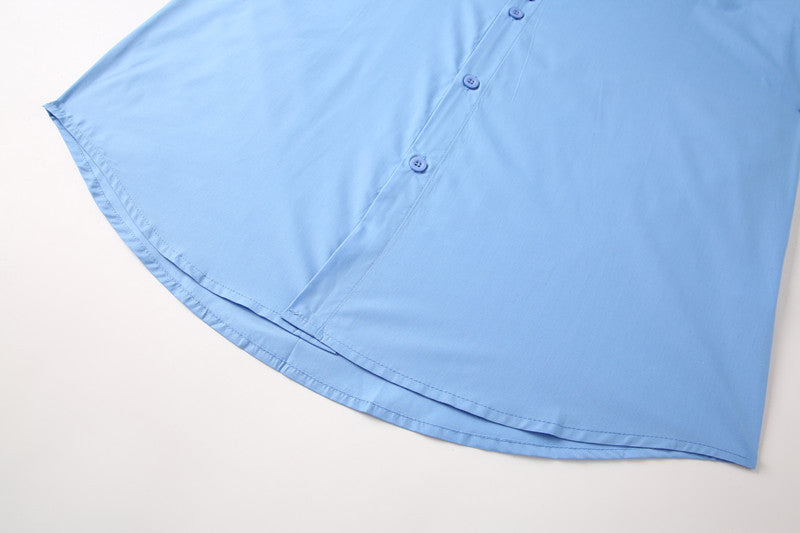 Teenage Men's Stand-up Collar Shirt