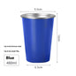 304 Stainless Steel Portable Cool Drinks Cup Single Layer Curling Mug