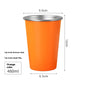 304 Stainless Steel Portable Cool Drinks Cup Single Layer Curling Mug