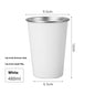 304 Stainless Steel Portable Cool Drinks Cup Single Layer Curling Mug