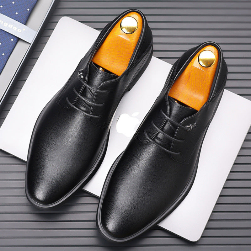 Men's Dress Shoes British Business Soft Leather Pointed Toe