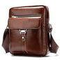 Men's Leather Messenger Bag Vintage Casual First Layer Cowhide