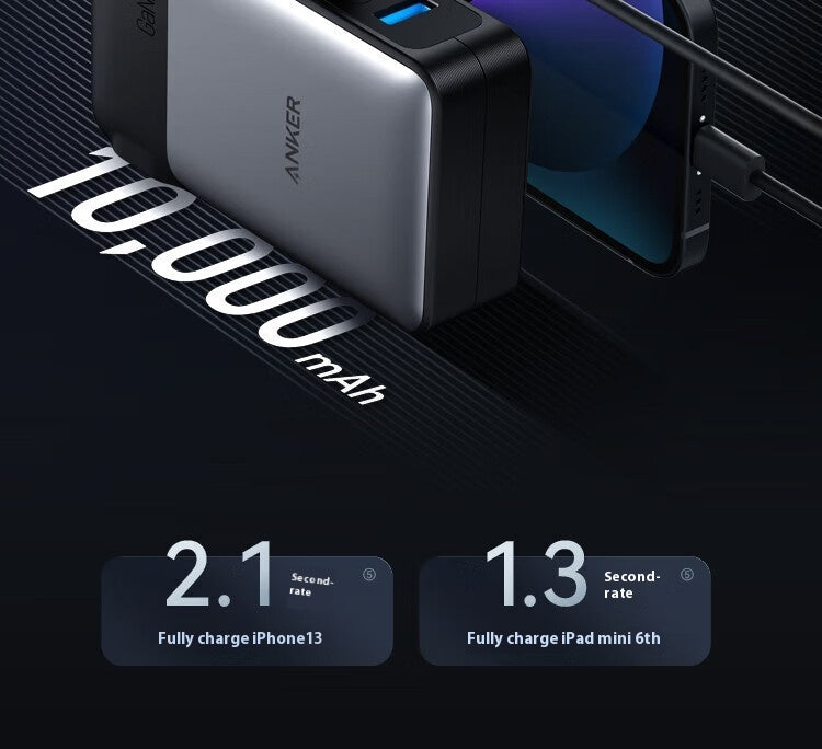 Gallium Nitride Power Bank Charger Two-in-one Fast Charging Head