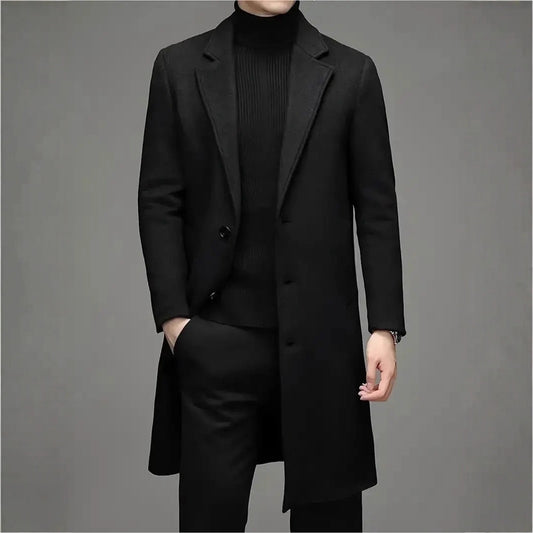 Men's Fashion Casual Slim-fit Woolen Coat