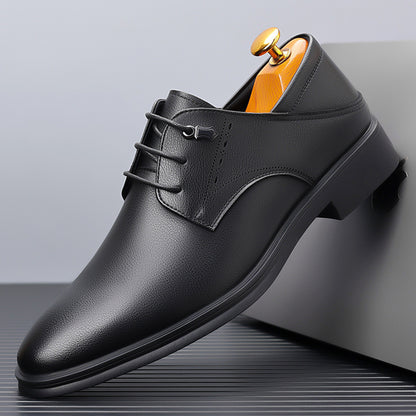 Men's Dress Shoes British Business Soft Leather Pointed Toe