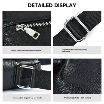 Men's First Layer Cowhide Crossbody Bag
