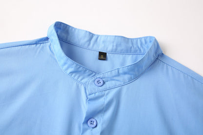 Teenage Men's Stand-up Collar Shirt
