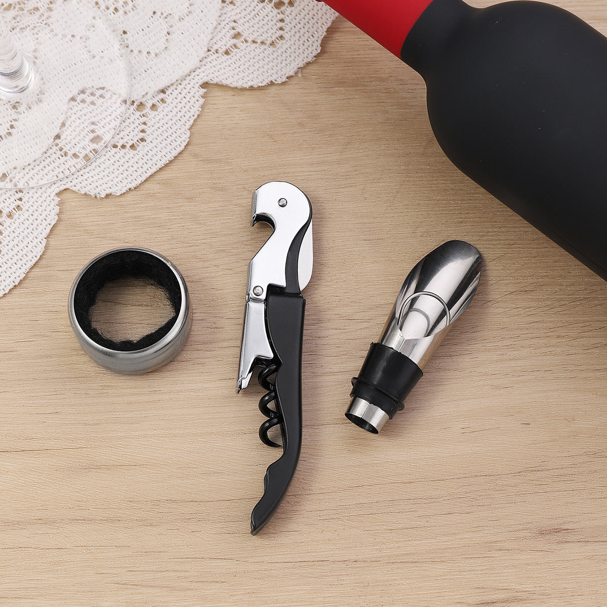 Wine Corkscrew Stainless Steel Wine Tumbler Set