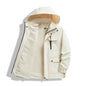 Warm Hooded Outdoor Jacket Coat Jacket For Work Printed Label High Sense Coat Jacket