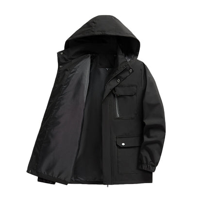 Warm Hooded Outdoor Jacket Coat Jacket For Work Printed Label High Sense Coat Jacket